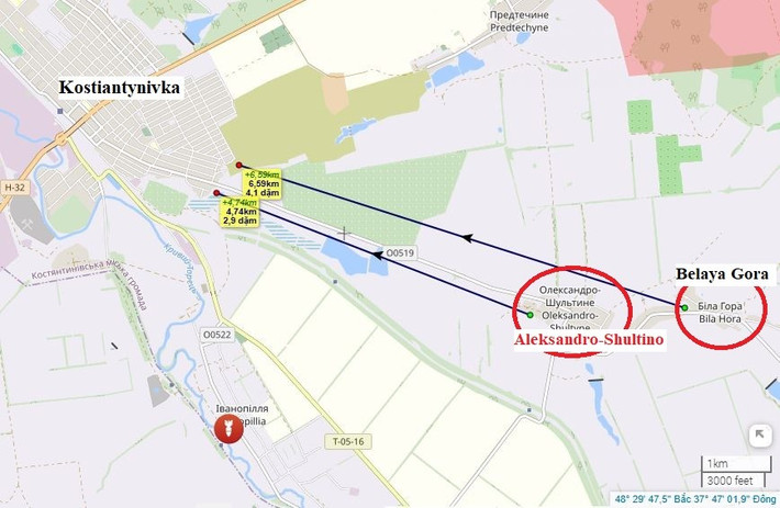 Với việc RFAF tiếp cận Belaya Gora, trực tiếp đa dọa đối với quân Ukraine đồn trú ở cả ngôi làng này và ở Aleksandro-Shultino lân cận. Đây là một trong những ngôi làng ngoại ô gần nhất của thành phố Konstantinovka. Từ Belaya Gora đến vùng ngoại ô phía tây của Kostiantynivka là khoảng 6 km, từ Aleksandro-Shultino là 4,5 km.