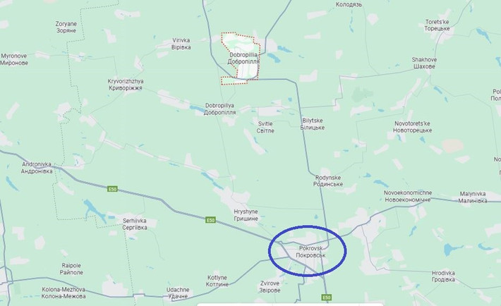 UAV các loại của RFAF đang cố gắng kiểm soát khu vực rộng 10 km xung quanh Dobropillya (nằm cách Pokrovsk 21 km về phía bắc); chuẩn bị cắt đứt thêm tuyến đường tiếp tế của AFU đến Pokrovsk. AFU buộc phải sử dụng các tuyến đường nông thôn phía tây nam Dobropilya, thực sự lầy lội và khó tiếp tế.