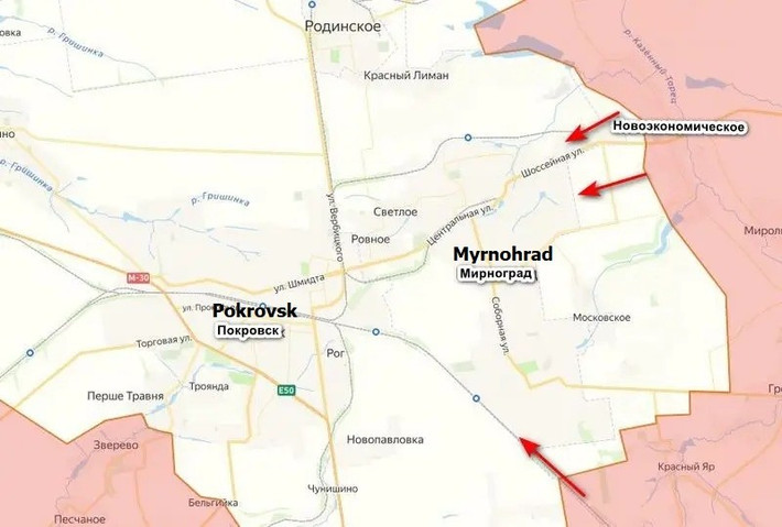 Trong khi đó, giao tranh ác liệt đang diễn ra giữa Nga và Ukraine tại Myrnohrad, nằm ở phía đông Pokrovsk. Nếu bị quân Nga chiếm được khu vực này, cuộc xâm nhập có thể nhanh chóng biến thành một cuộc tiến công toàn diện, phá vỡ toàn bộ hệ thống phòng thủ của thành phố.