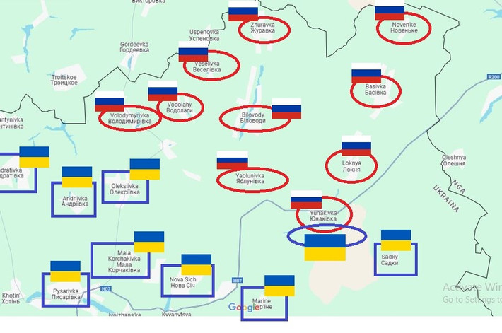 Ông Grigorov cho biết thêm rằng, giao tranh đang diễn ra ở khu vực làng Vodolaga, cũng như gần Vladimirovka, Belovod, Konstantinovka, Kondratovka và vùng lân cận Loknya. Đồng thời, ông vẫn giữ im lặng về việc quân Nga đã kiểm soát làng Loknya, Maryino, Belovody và Vladimirovka.