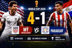[INFOGRAPHIC] Mỹ phô diễn sức mạnh, đè bẹp Paraguay 4-1 tại World Cup 2026
