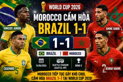 [INFOGRAPHIC] Morocco cầm hòa Brazil 1-1 tại World Cup 2026