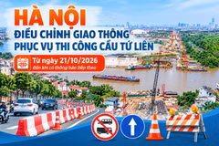 [INFOGRAPHIC] Hà Nội phân luồng giao thông phục vụ thi công cầu Tứ Liên