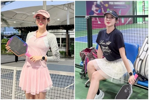 Á hậu Huyền My gợi cảm trên sân pickleball 