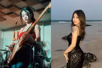 Ôm guitar điện đàn hát, gái xinh bỗng nổi tiếng khắp MXH
