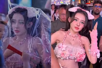 Ngân 98 đu trend biến thành búp bê xuống phố