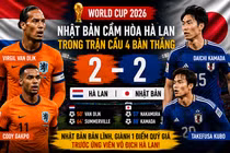 [INFOGRAPHIC] Nhật Bản hòa Hà Lan trong trận cầu hấp dẫn nhất World Cup 2026