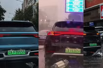 BYD Tang gây sốc, văng cả mô tơ điện ra ngoài khi đang lội nước