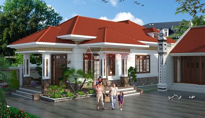 Loạt mẫu nhà cấp 4 kiểu Ấn Độ đẹp như biệt thự
