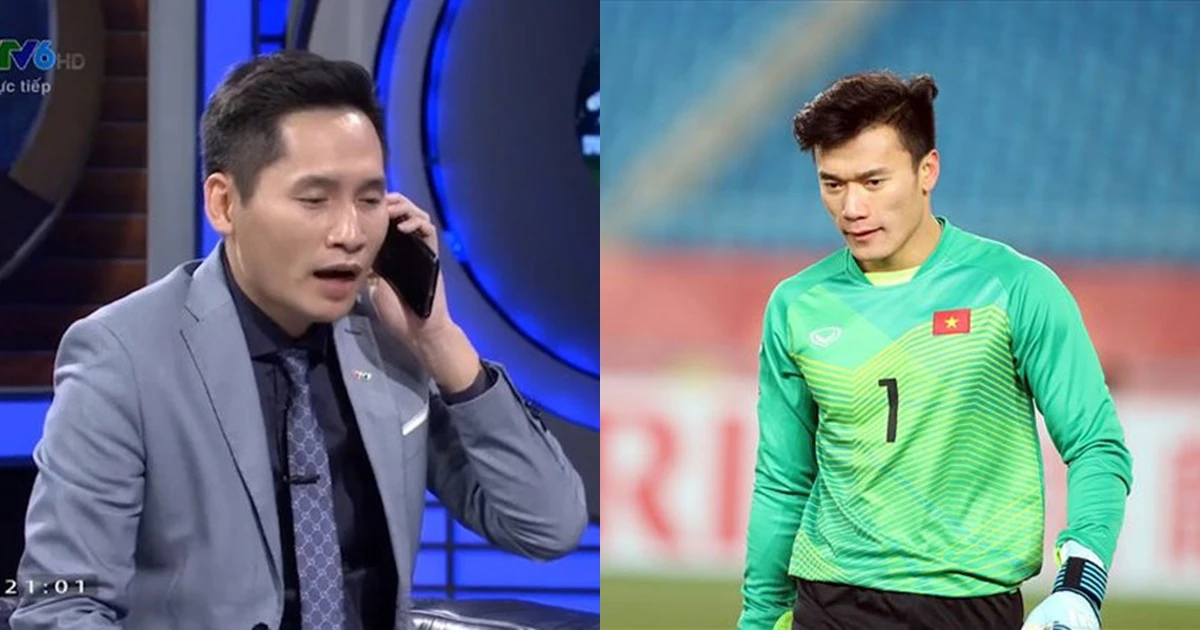 Video: BTV Quốc Khánh xin lỗi thủ môn Tiến Dũng ngay trên sóng VTV