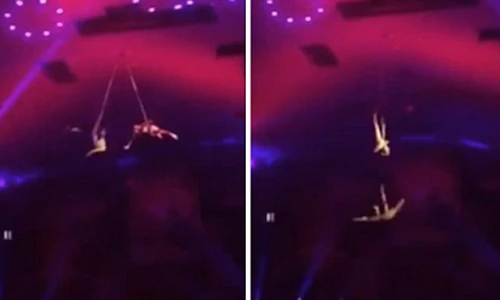 Video: Kinh hoàng nghệ sĩ xiếc tuột tay, ngã từ độ cao 6m