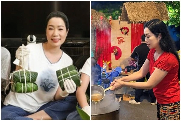 Thông lệ gói bánh chưng của gia đình NSND Trịnh Kim Chi vào dịp Tết