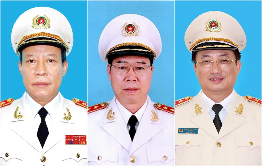 Chân dung 3 thượng tướng vừa được cho thôi giữ chức Thứ trưởng Bộ Công an