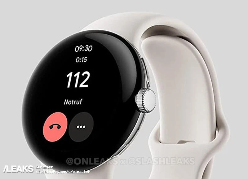 Lộ thiết kế và thông số kỹ thuật của Google Pixel Watch