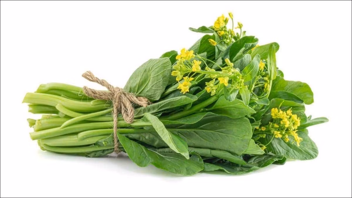 Cải ngồng thuộc họ cải, cùng nhóm với bông cải xanh, bắp cải và cải xoăn. Loại rau này có phần thân non giòn, lá xanh và vị ngọt nhẹ, phù hợp với khẩu vị của nhiều gia đình Việt. Ảnh: Điện máy XANH