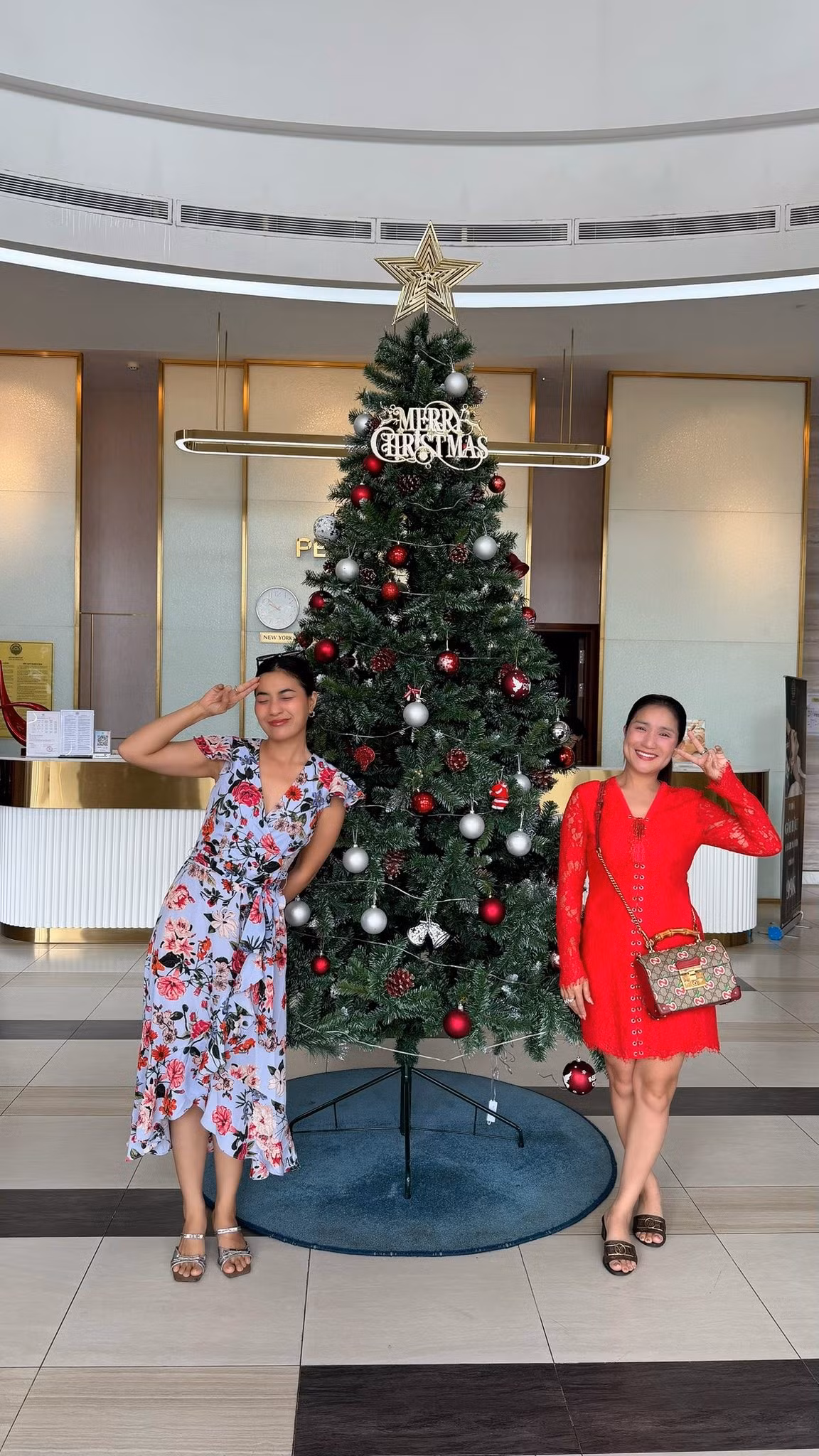 MC Cát Tường đưa con gái đi chơi Giáng sinh sớm. Ảnh: FB Nguyễn Trí Cát Tường
