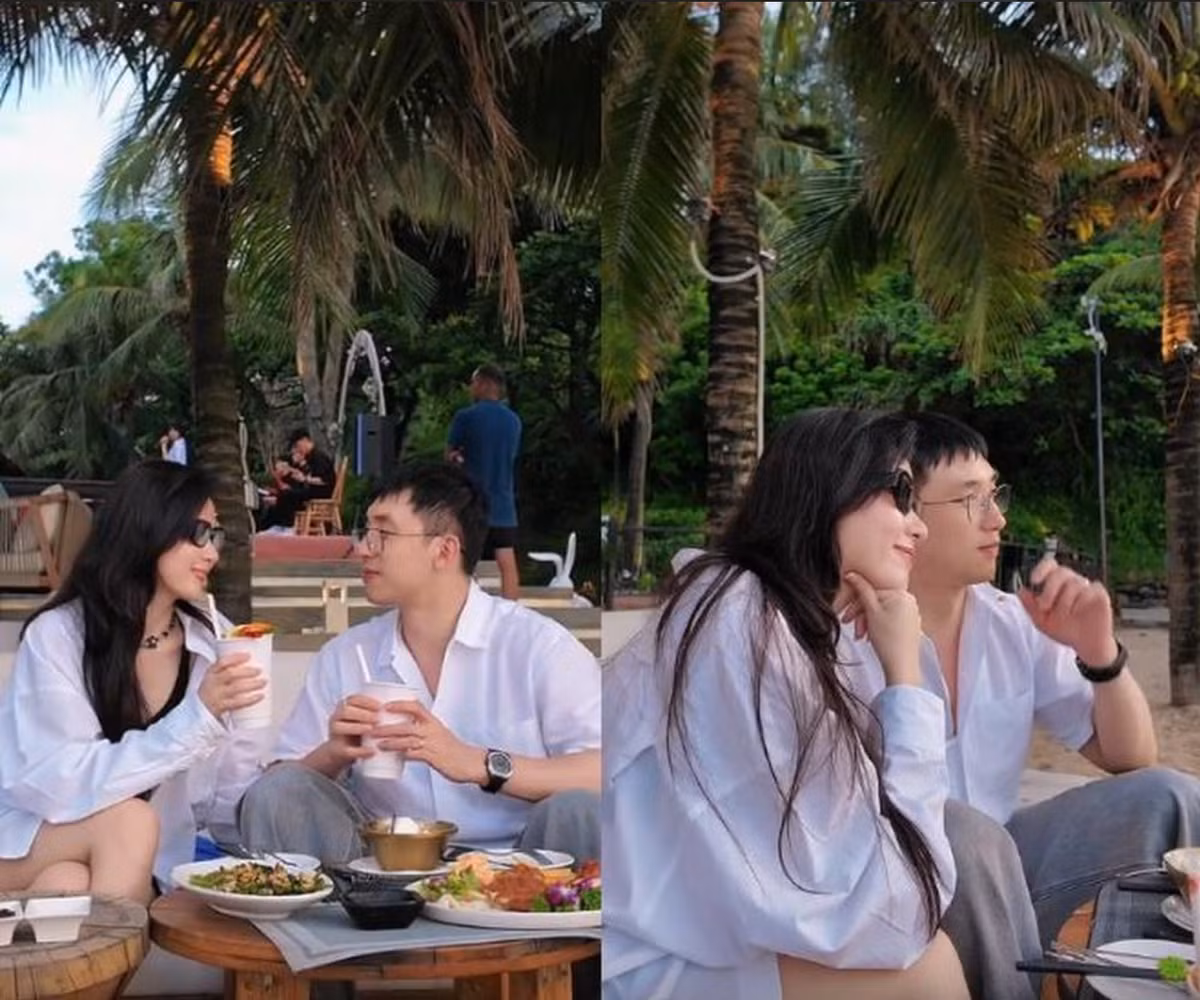 Midu và Minh Đạt luôn được công chúng yêu mến bởi chuyện tình ngọt ngào. Trong nhiều khoảnh khắc, doanh nhân Minh Đạt dành cho bà xã ánh mắt trìu mến và những cử chỉ đầy ân cần.