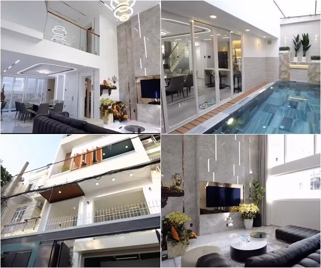 Cặp đôi sống trong biệt thự bề thế, có 4 tầng và 1 hầm để xe, nội thất rất sang trọng và đắt đỏ.