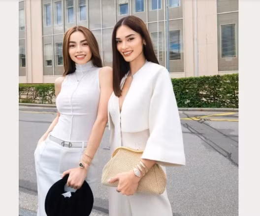 Mẹ ba con khoe sắc vóc chẳng kém cạnh Hoa hậu Hoàn vũ 2015 Pia Wurtzbach. Ảnh: FB Ho Ngoc Ha