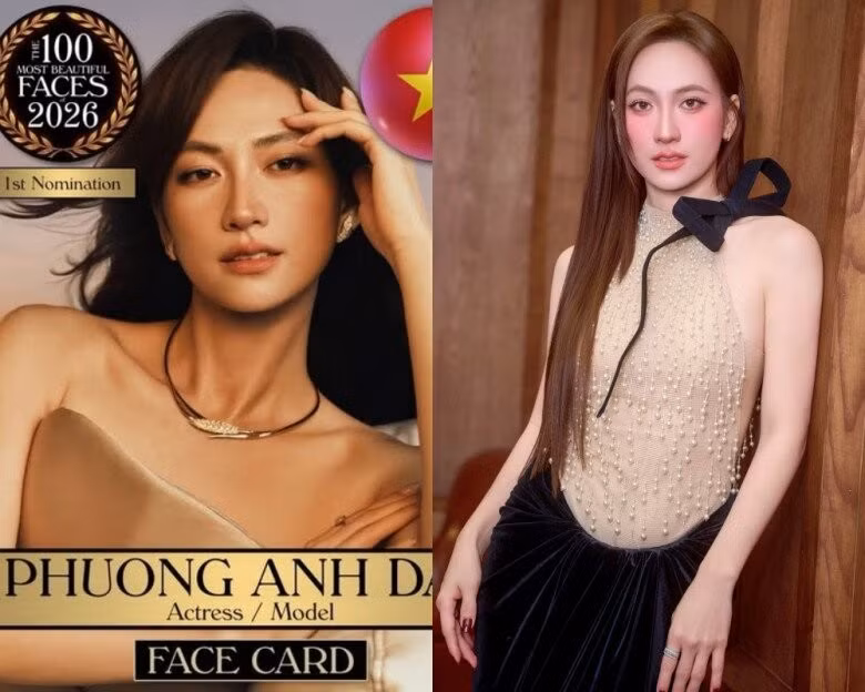 Phương Anh Đào trở thành tâm điểm chú ý khi xuất hiện trong danh sách đề cử Top 100 Gương mặt đẹp nhất thế giới năm 2026 do chuyên trang TC Candler công bố. Đây là lần đầu tiên nữ diễn viên góp mặt trong bảng đề cử này, đánh dấu thêm một cột mốc đáng chú ý trong hành trình hoạt động nghệ thuật. Ảnh: FB Phương Anh Đào