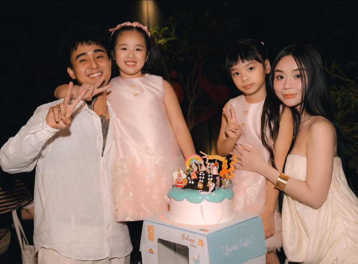 Đạt G - Cindy Lư tổ chức tiệc sinh nhật cho hai con tại một nhà hàng ở TP HCM. Ảnh: FB Cindy Lư
