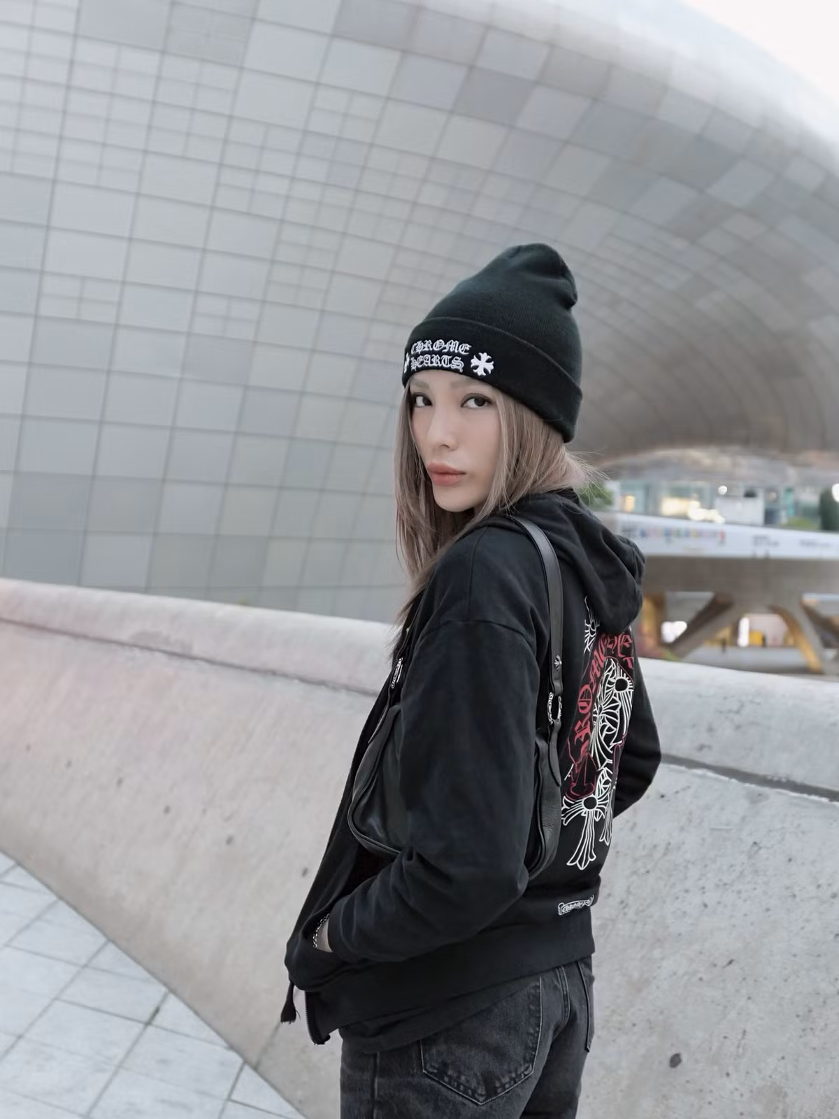 Hoa hậu Kỳ Duyên nhớ không khí lạnh ở Seoul. Ảnh: FB Nguyen Cao Ky Duyen