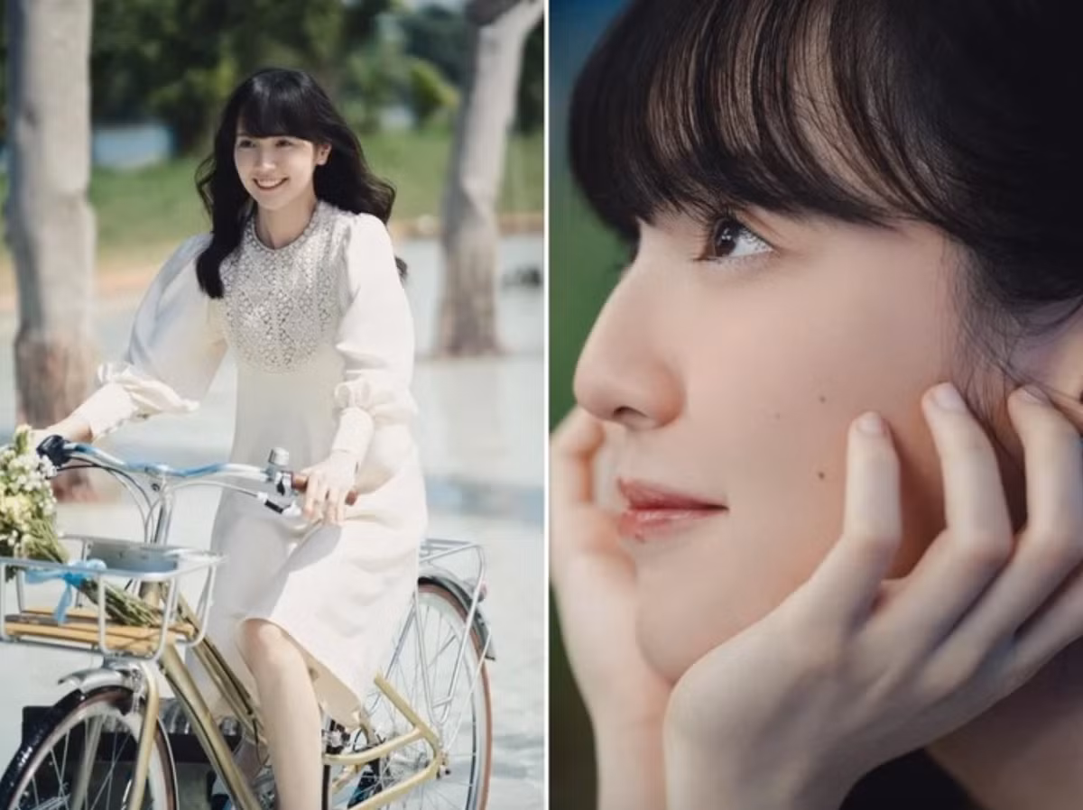 Thời điểm mới trở thành "nàng thơ" của Sơn Tùng M-TP, Hải Tú xuất hiện với mái tóc dài, gương mặt thanh tú, cùng những bộ cánh toát lên vẻ nhẹ nhàng, dịu dàng và có phần mong manh. Ảnh: Dân Việt