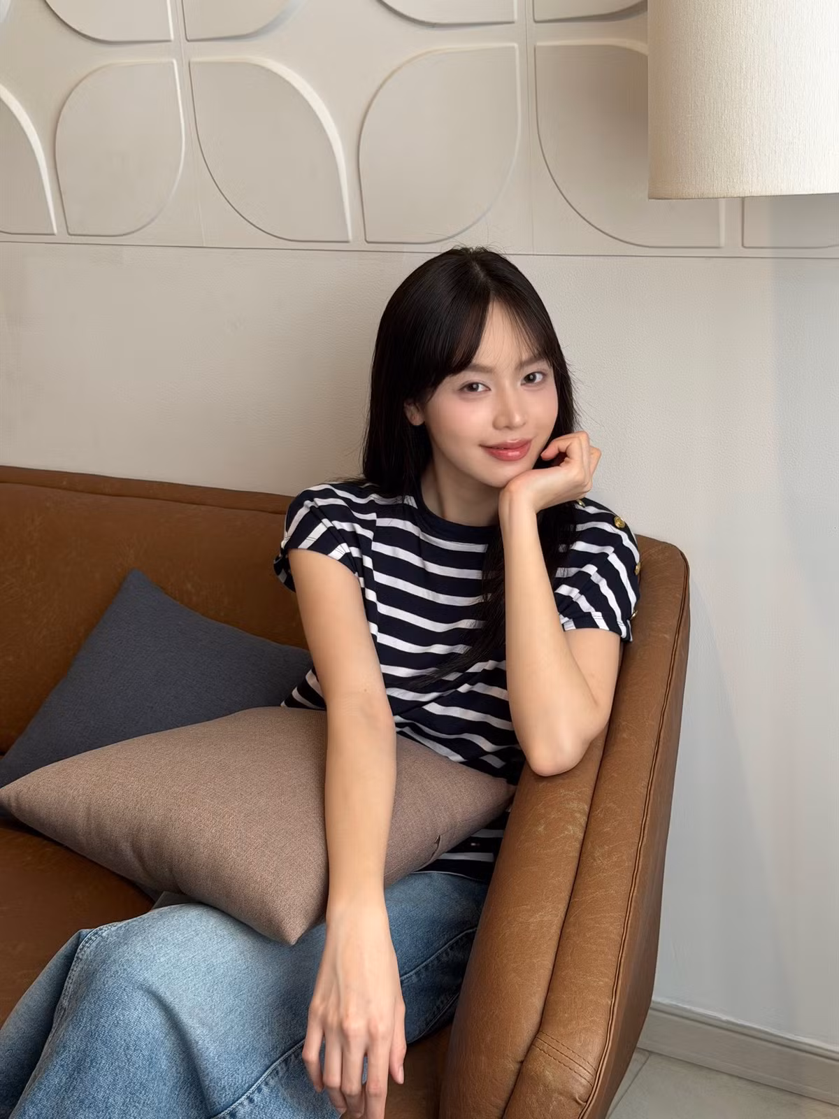 Hoa hậu Thanh Thủy diện đồ năng động, trẻ trung. Ảnh: FB Huỳnh Thị Thanh Thủy