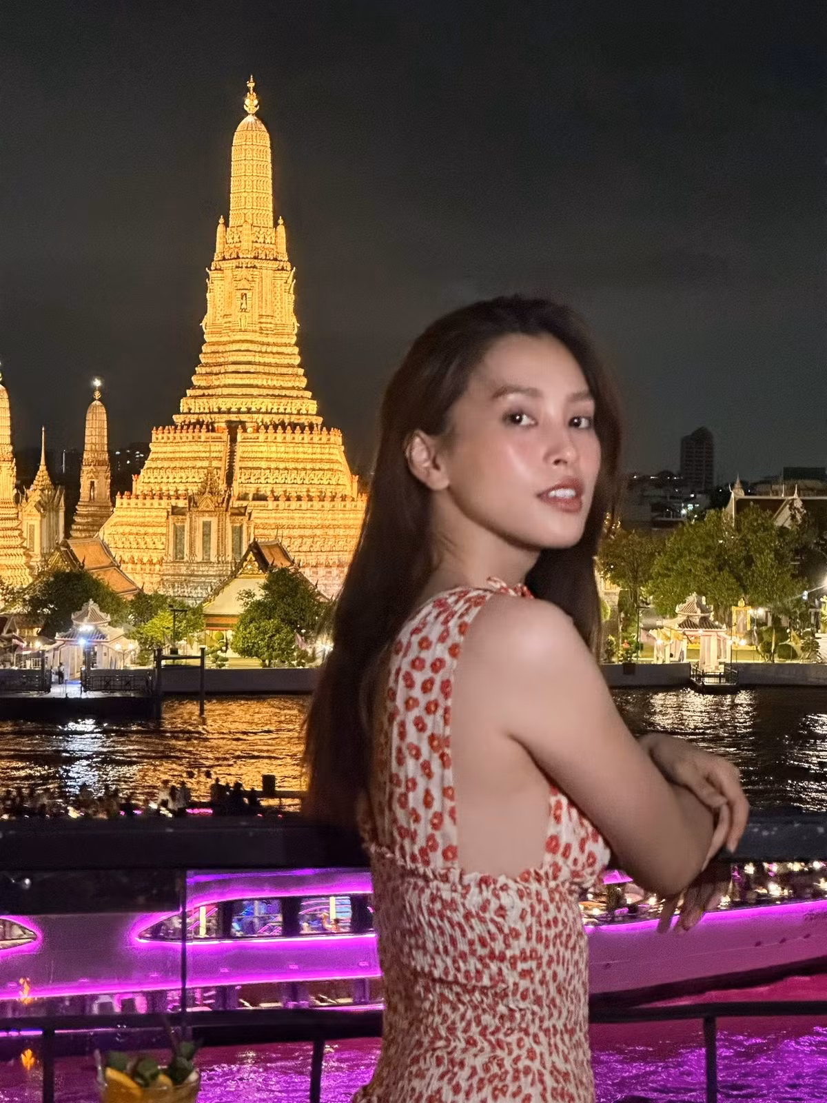 Hoa hậu Tiểu Vy check in khi đến Thái Lan. Ảnh: FB Trần Tiểu Vy