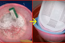 Mẹo cực hay loạt bỏ hàng tỷ vi khuẩn trong rổ nhựa
