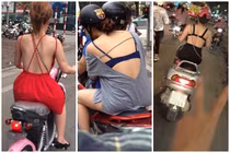 Ngán ngẩm thời trang xuống phố khoe trọn lưng trần phản cảm