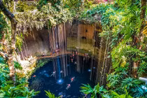 Hố tự nhiên ở Mexico đẹp tựa chốn bồng lai tiên cảnh