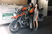 Bà mẹ “phượt” bằng xe môtô vượt 25 quốc gia để thăm con gái