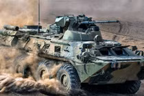 Thiết giáp BTR-82 Nga lại đâm nhau với xe quân sự Mỹ ở Syria