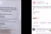 Bảng nội quy "cực gắt" mẹ mới sinh dành cho khách đến chơi nhà