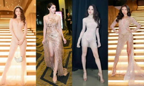 Sao Việt kém sang với trang phục màu nude mặc mà như không mặc