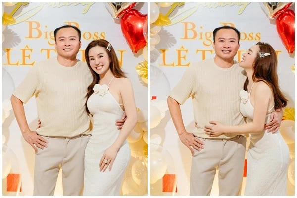 Vợ chồng Vy Oanh tình tứ trong tiệc sinh nhật 
