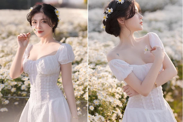 Hoá nàng thơ bên cúc hoạ mi cựu streamer khiến netizen chao đảo
