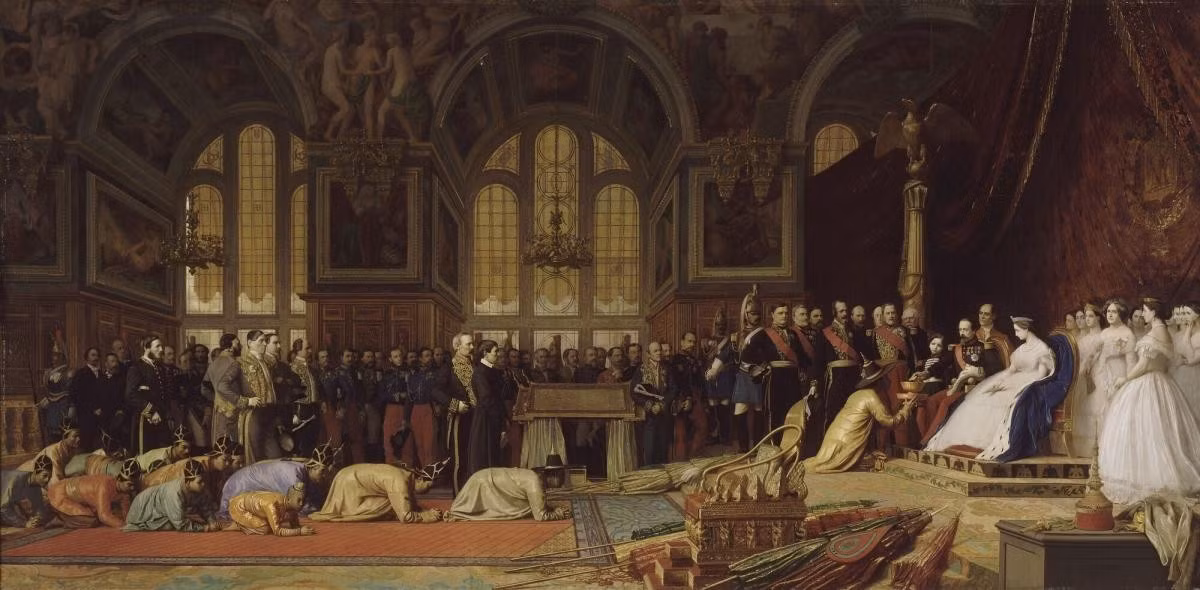 Cụ thể, Felice Orsini và đồng phạm đã ném 3 quả bom tự chế vào cỗ xe ngựa chở hoàng đế Napoleon III và hoàng hậu Eugénie. Felice lên kế hoạch cho vụ ám sát này với hy vọng cái chết của hoàng đế Napoleon III sẽ khiến tình hình nước Pháp trở lên hỗn loạn. Nhân cơ hội đó, Italy sẽ được giải phóng. Ảnh: RMN-GP (Château de Versailles).