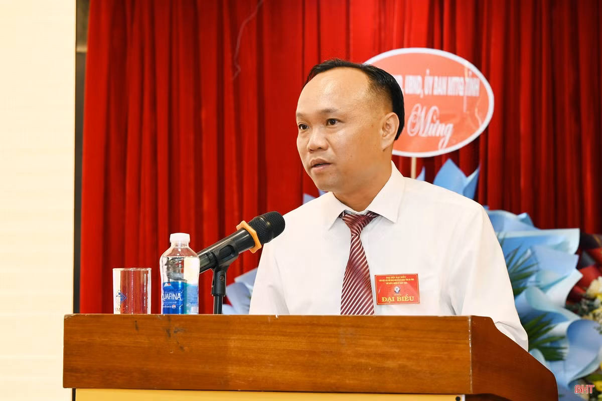 Ông Thái Sơn - Phó Chủ tịch Liên hiệp hội trình bày báo cáo tại đại hội.