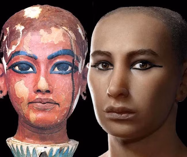 Theo các sử liệu và ghi chép, pharaoh Tutankhamun của vương triều thứ 18 nắm quyền cai trị Ai Cập từ khi khoảng 8 - 9 tuổi và tại vị cho đến khi đột ngột băng hà vào khoảng năm 1324 trước Công nguyên. Khi ấy, ông 19 tuổi. Ảnh: Supreme Council of Antiquities.