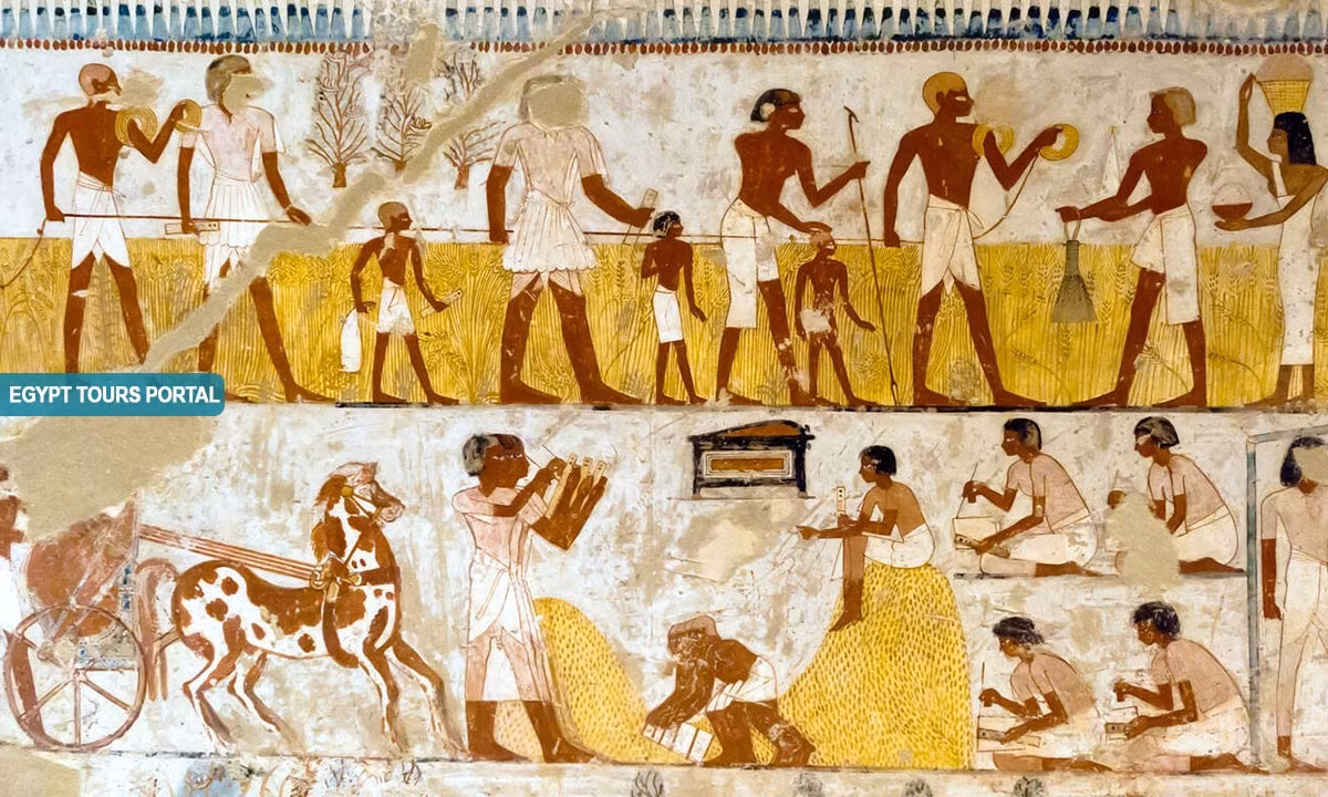 Ngay cả sau khi qua đời, các pharaoh Ai Cập cũng như tầng lớp hoàng tộc, quý tộc... cũng vẫn mong muốn có thể hưởng thụ những lạc thú chốn trần gian giống như khi còn sống. Ảnh: egypttoursportal.