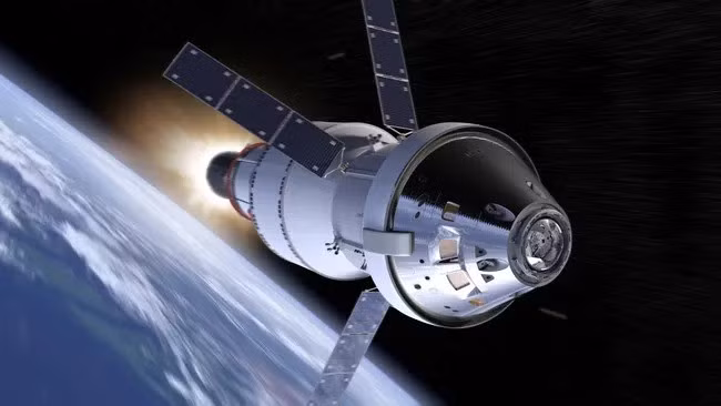 Tàu vũ trụ Orion của sứ mệnh Artemis II sẽ không thực sự đưa các phi hành gia đặt chân xuống Mặt trăng. Thay vào đó, Orion sẽ bay vòng quanh Mặt trăng theo một quỹ đạo được kiểm soát nghiêm ngặt. Trong quá trình bay, tàu Orion sẽ đưa các phi hành gia đến phía xa của Mặt trăng, điểm xa nhất mà con người từng đạt được. Ảnh: NASA.