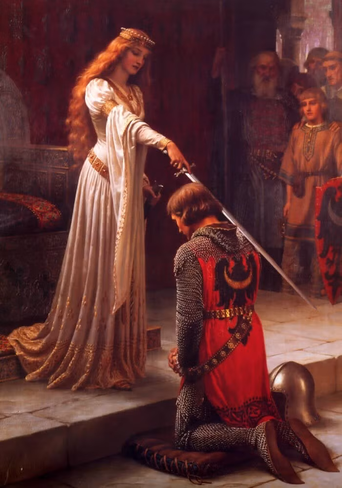 Sir Lancelot được xem là người bạn đồng hành đáng tin cậy và trung thành nhất của vua Arthur. Ông được ca ngợi là hiệp sĩ tài năng, có võ nghệ cao cường khi có thể đánh bại bất cứ đối thủ nào trong trận đấu tay đôi. Ông thực hiện nhiều nhiệm vụ tưởng chừng như bất khả thi như tìm kiếm Chén Thánh và đánh bại vô số kẻ thù. Ảnh: Public Domain.