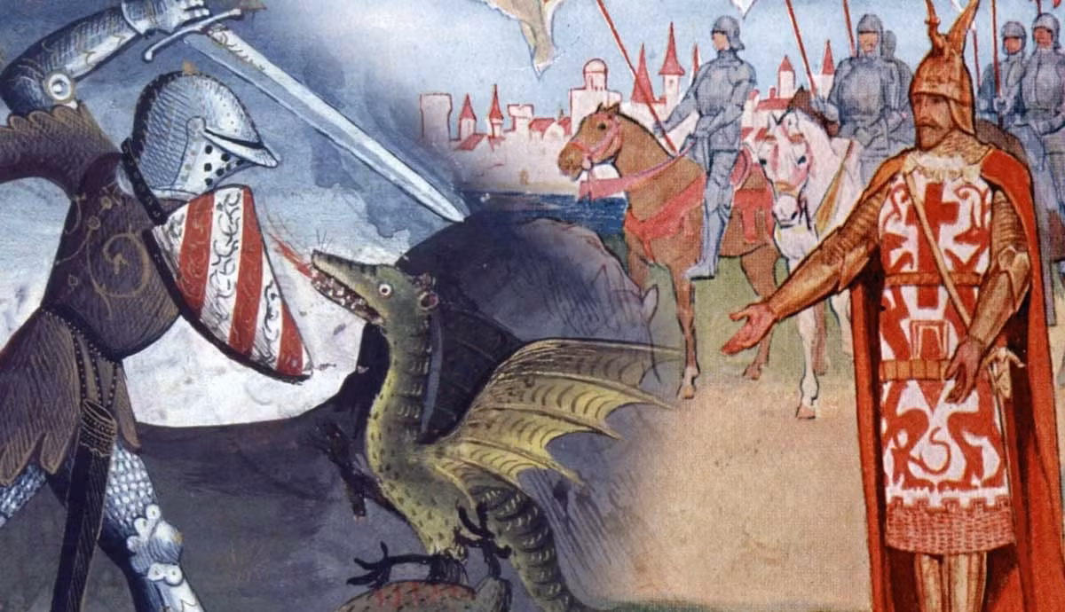 Tuy nhiên, về sau, hiệp sĩ Sir Lancelot rơi vào lưới tình với hoàng hậu Guinevere - vợ của Vua Arthur. Khi mối tình vụng trộm này bị bại lộ, Vua Arthur đau đớn vì bị phản bội và hạ lệnh xử tử hoàng hậu Guinevere. Ảnh: thecollector.
