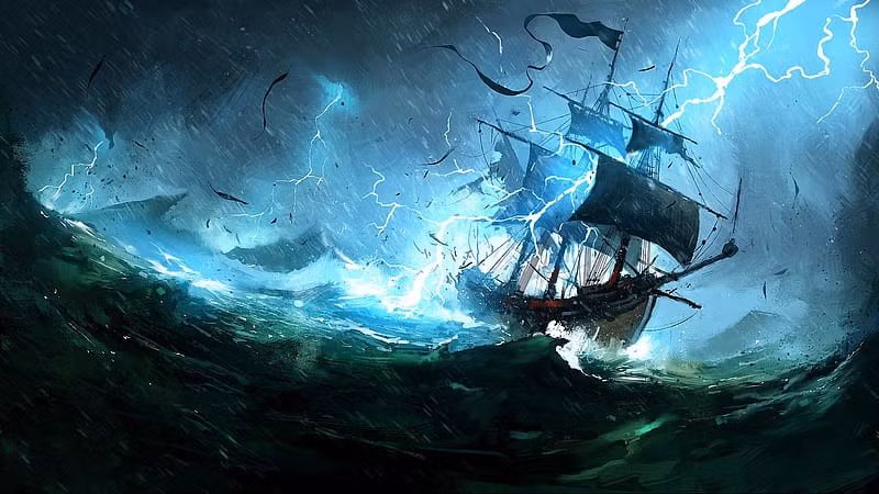 Tại Dwarka, tàu SS Vaitarna đón thêm nhiều hành khách tham gia chuyến hải hàng, nâng tổng số người có mặt trên tàu lên khoảng 700. Khi tàu rời Dwarka đi Porbandar, tâm bão nằm cách đó chưa đầy 400 km về phía nam. Con tàu di chuyển với tốc độ khoảng 16 km/h. Ảnh: peakpx.
