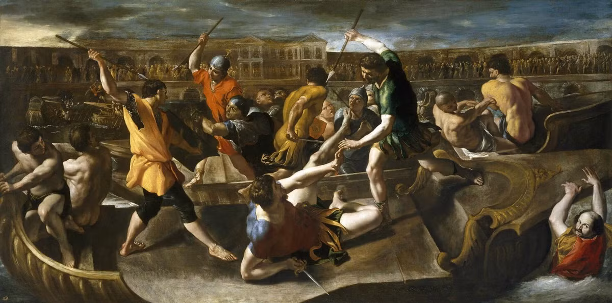 Theo sử gia Cassius, Julius Caesar "đã trở về nhà với sự chào đón của gần như toàn bộ dân chúng". Người La Mã còn chứng kiến ​​sự kiện lớn của lễ ăn mừng chiến thắng của Julius Caesar. Ảnh: Giovanni Lanfranco. Public domain.