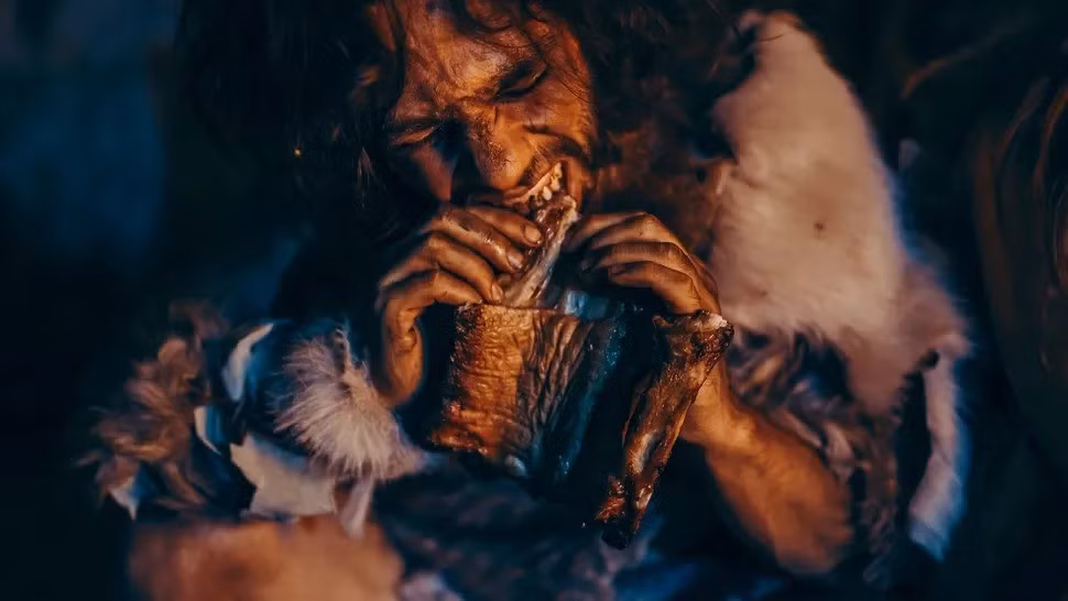 Người Neanderthal, họ hàng đã tuyệt chủng của chúng ta, thường được miêu tả là chỉ ăn thịt, không ăn trái cây, ngũ cốc hay rau xanh. Tuy nhiên, nghiên cứu mới chỉ ra chế độ ăn của người Neanderthal khá đa dạng. Người Neanderthal đã tuyệt chủng hơn 30.000 năm trước. Ảnh: Aleksei Gorodenkov via Alamy.