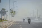 Khói đốt rơm rạ bao phủ đường Nam Định - Lạc Quần