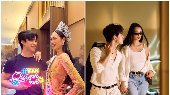  [GALLERY] Bạn trai ủng hộ Hoa hậu Quỳnh Anh thi Miss Universe Vietnam
